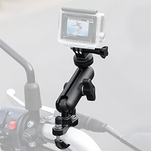 [AUSTRALIA] - CAMOLO Camera Mount Holder Motorcycle Action Camera Mount Holder 360° Handlebar Camera Mount with 1/4 Thread for Moto Bicycle Handlebar for GoPro Hero 10/9/8/7/6/5/4 Action Cameras and More 