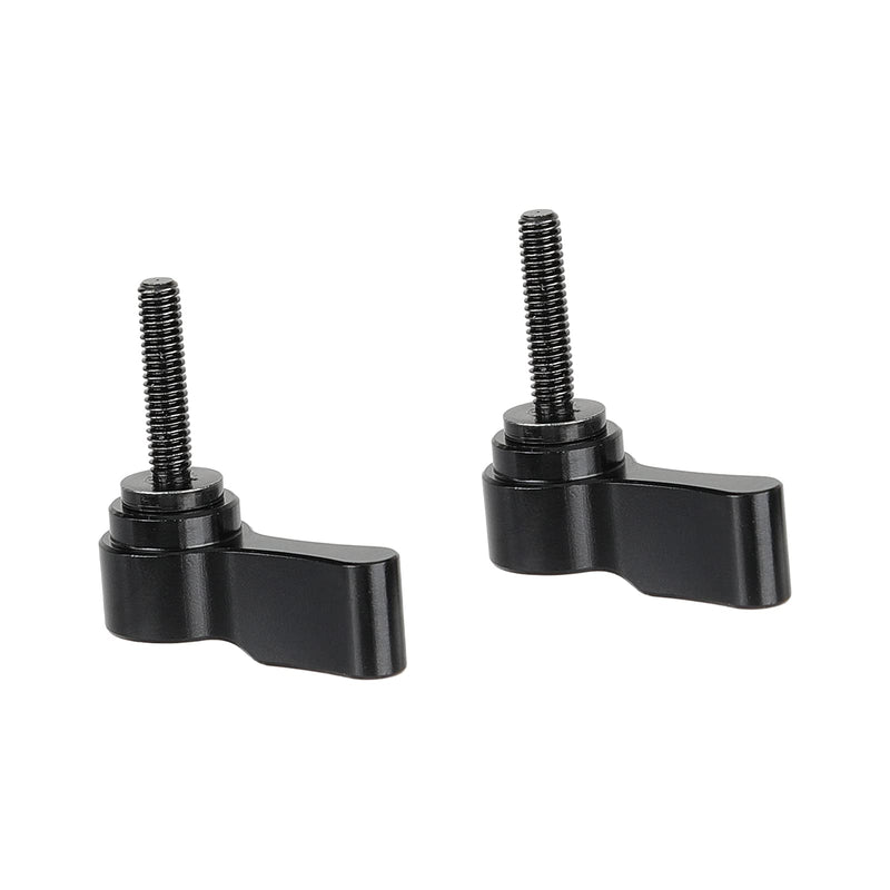 CAMVATE M4 Male Threading (18mm Long) Rotating Knob Adjustable Thumb Lever Screw(Black 2 Pieces) - 2940