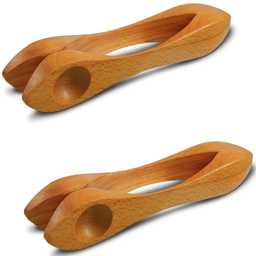 2 Pieces Wooden Musical Spoons Folk Percussion Instrument Natural Wood Musical Spoons Traditional Percussion Spoons Musical Folk Wooden Musical Instrument for Party Festival Holiday