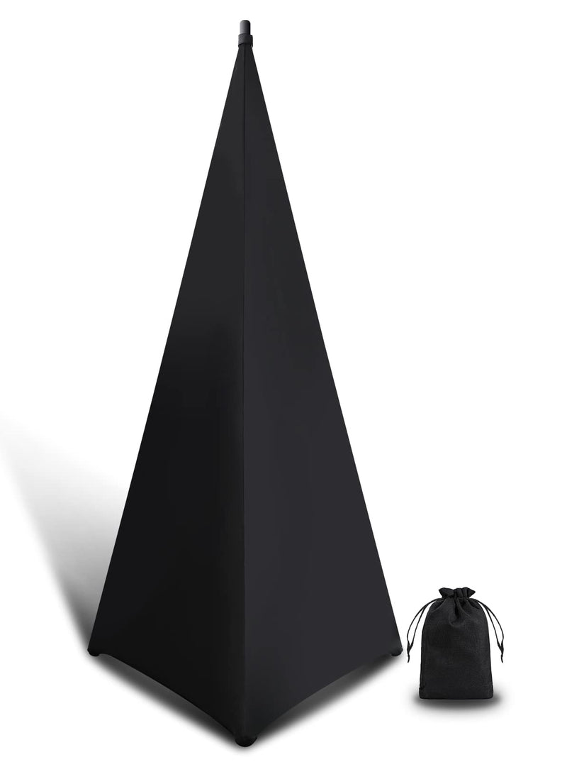 Wakult Speaker Stand Cover - Dj Speaker Covers Compatible with Most Adjustable Tripod Speaker Stand, Speaker Stand Scrim 360 Degree Cover with Portable Travel Bag (One Pack-black) One Pack-black