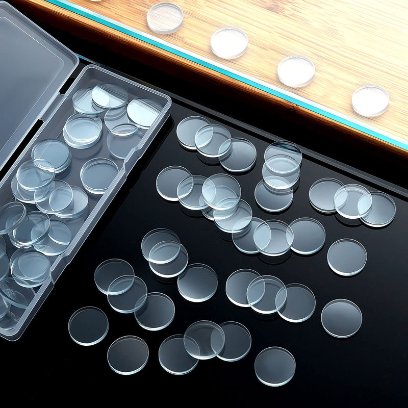 Round Clear Non Adhesive Bumpers Pad Glass Table Top Bumper Anti Slip Pads Clear Bumpers for Glass Table Top (75, 20 x 3 mm) 75
