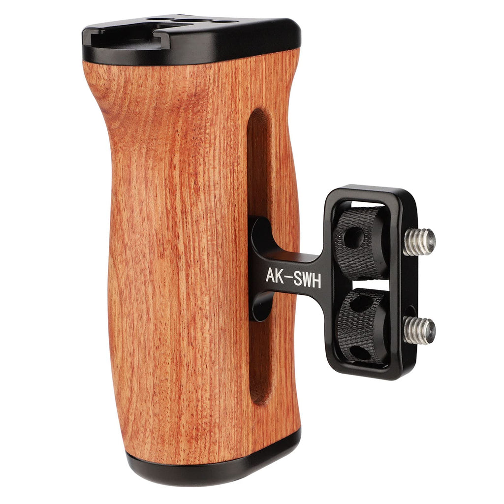 Side Wooden Handle Grip for DV Video Cage Rig Video-graphy Accessories Mobile Filming Hold Bracket