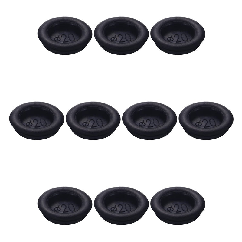 Yinpecly Rubber Grommet 16mm(ID) Oil Resistant Armature Rubber Grommets for Wiring Cable,Black 30PCS