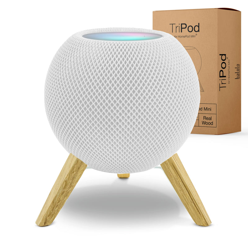 balolo Real Wood Tripod for HomePod Mini (White Oak) White Oak