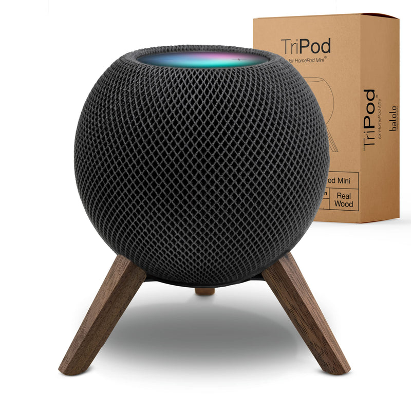 balolo Real Wood Tripod for HomePod Mini (Black Walnut) Black Walnut