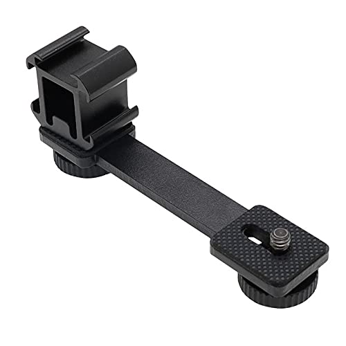 Walway Triple Cold Shoe Mount Extension Bar Bracket with 1/4 Adapter for Zhiyun Smooth 4 DJI Osmo Pocket Osmo Mobile 3 Feiyutech Vimble 2 3-Axis Gimbal Accessories