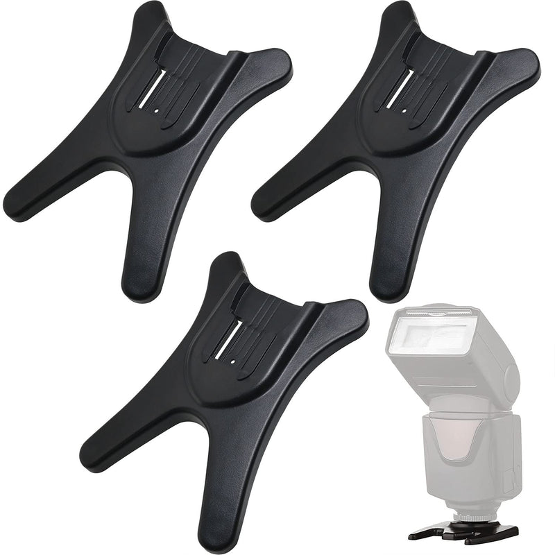 LUORNG 3PCS Camera Flash Stand Flash Speedlight Hot Shoe Mount Stand, for Flash Speedlight Speedlite