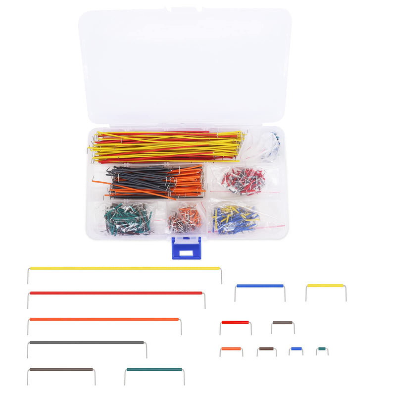 560 Pieces Preformed Breadboard U-Shaped Jumper Wire Kit, 14 Kinds of Length Jumper Wire Solderless Breadboard Wires for Breadboard Prototyping Solder Circuits (Style A) Style A