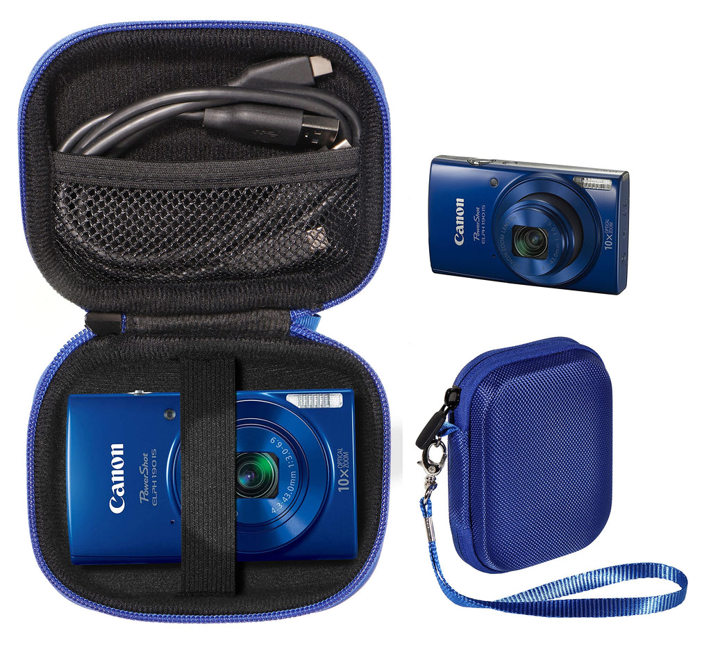 WGear Digital Camera Case for Sony W800/S, DSCW830; Canon PowerShot ELPH180, ELPH 190, ELPH 350 HS, ELPH 310 HS, ELPH 360; Kodak PIXPRO Friendly Zoom FZ43, FZ53-BL;COOLPIX L32 (Blue) WG012260 Blue