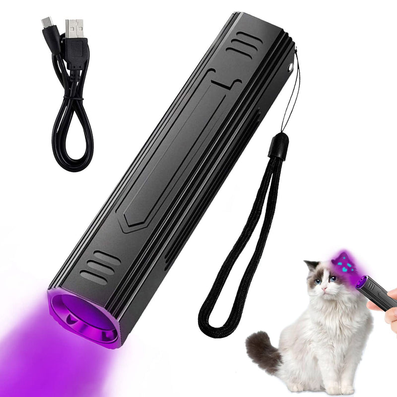 [AUSTRALIA] - Wood's UV Lamp,Portable 365nm Pet Cat Dog UV Black light Flashlight Cat Ringworm Detector,Doctor Pet Urine Detector for Analyzing Skin Dog Cat Care Bed Bug Inspection 