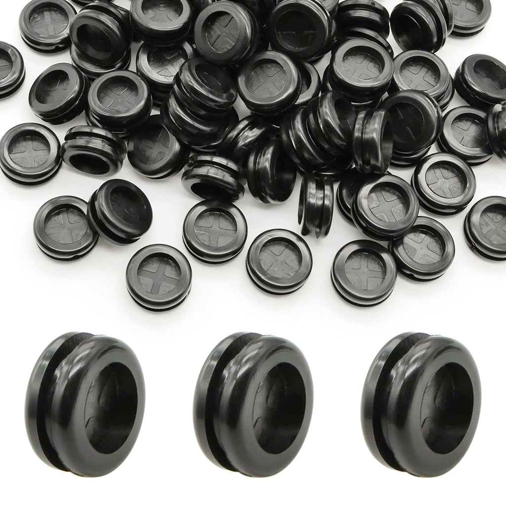 140 Pcs Rubber Grommet Wire Grommets Double Side Flame Retardant Sealing Ring Double Side Rubber Protective Grommets Waterproof Dust Cover (Hole Dia:16mm) Hole Dia:16mm 140