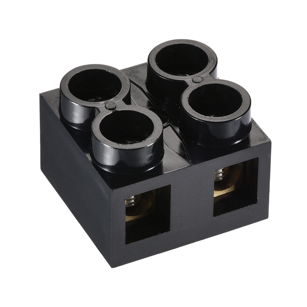 MECCANIXITY Terminal Block 500V 60A Dual Row 2 Positions Screw Electric Barrier Strip 5Pcs