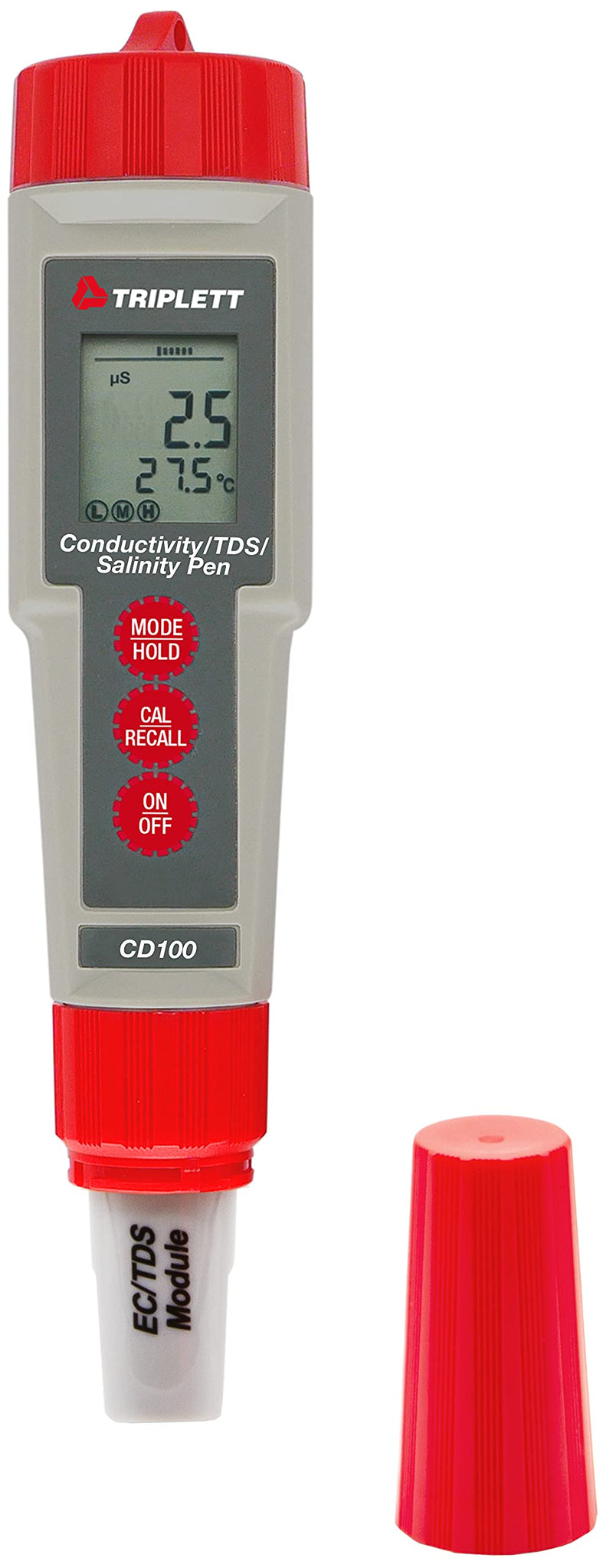 Triplett CD100 Waterproof Conductivity/TDS/Salinity Tester Pen with Temperature