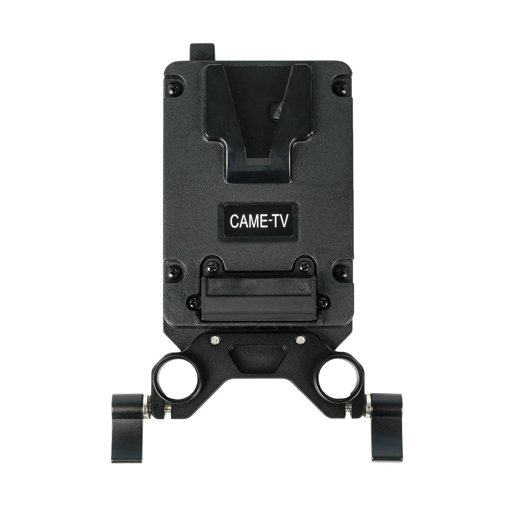 CAME-TV Mini V-Mount Battery Plate with 2 D-tap Outputs 15mm Rod System