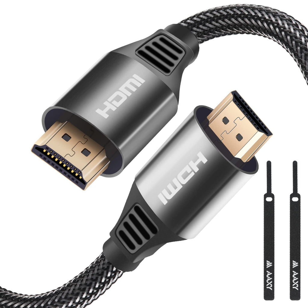 8K HDMI 2.1 Cable 11FT, AAXY 48Gbps Ultra High Speed Braided HDMI Cord Support 8K@60Hz 4K@120Hz, Dynamic HDR, Dolby Vision, HDCP 2.2 &2.3, eARC, Compatible with HDTV/PS5/Xbox X/RTX 3080/Roku TV