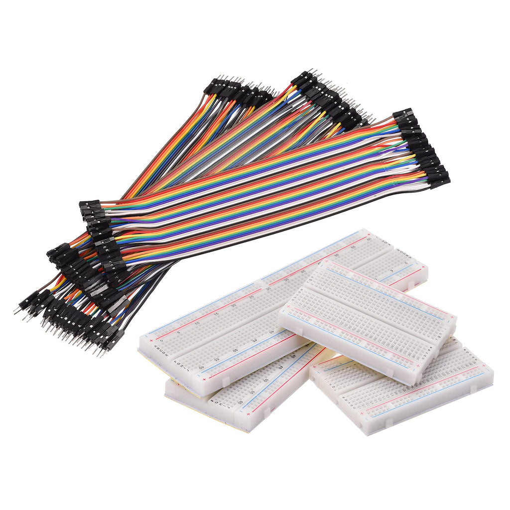 MECCANIXITY Breadboards Kit 830,400 Point Solderless Breadboards with M/F Jumper Wire for Proto Shield Distribution Connecting Blocks 1 Set