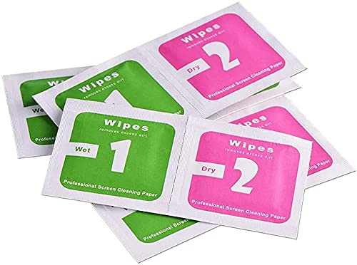First choose 100pcs(50set) Dry Wet Cleaning Wipes Paper Dust Removal Papers LCD Screens for Tempered Glass Camera Lens, 6.0 x 6.0cm