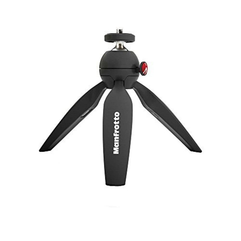 Manfrotto MTPIXIMII-B, PIXI Mini Tripod with Handgrip for Compact System Cameras, Made in Italy, for DSLR, Mirrorless, Video, Compact Size, Technopolymer and Aluminium, Black PIXI Mini Made in Italy