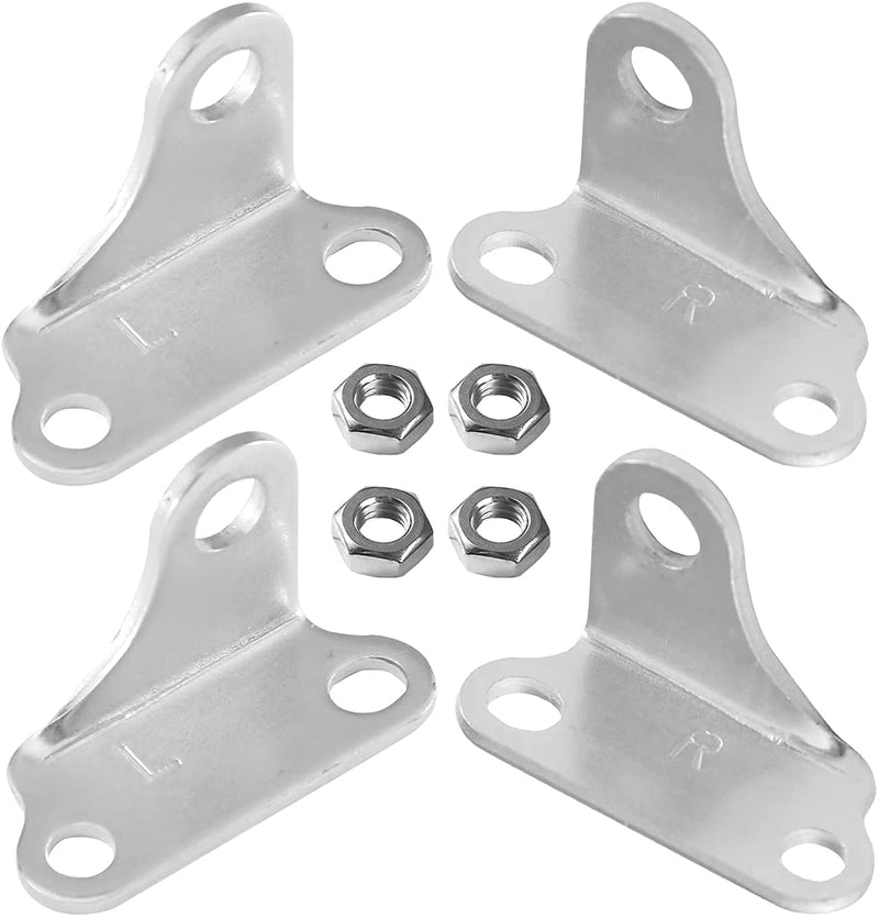10mm Ball Stud Mounting Brackets, L type Thickened, Pack of 4 Angled Gas Strut Spring Shock Brackets Large
