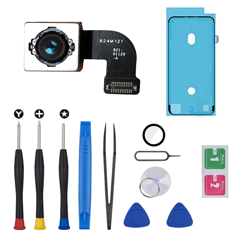 DGSCSMY iPhone 8 Rear Camera Replacement Single 12MP Wide Camera (Wide) Back Camera Module Flex Cable Replacement with Glass Replacement and Waterproof Seal Tools Kit