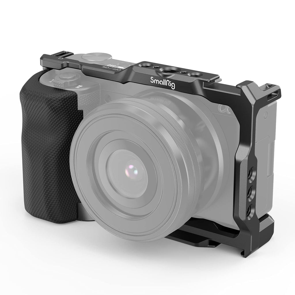 SmallRig ZV-E10 Cage with Grip and Built-in Quick Release Plate for Arca-Swiss for Sony ZV-E10-3538 Grip Cage