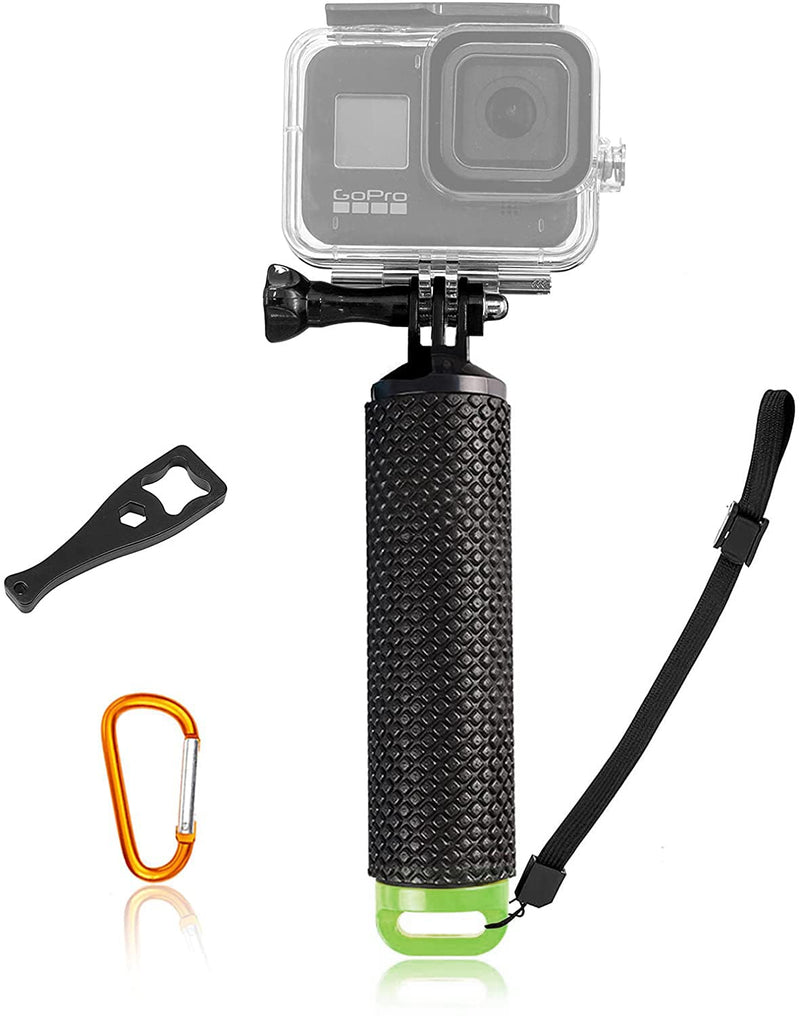 YonGoo Waterproof Floating Hand Grip Compatible with Gopro Hero 9 8 7 6 5 Max Session 4 3+, Handle Mount Accessories for Fusion, DJI Osmo Action Cameras, Green