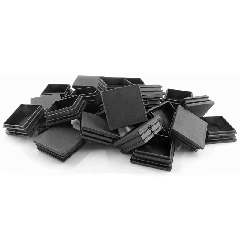 Uenhoy 30 Pcs 2" Square Plastic Plugs Insert End Caps Black Tubing End Caps for Square Tube, Chair Legs, Fence 2"