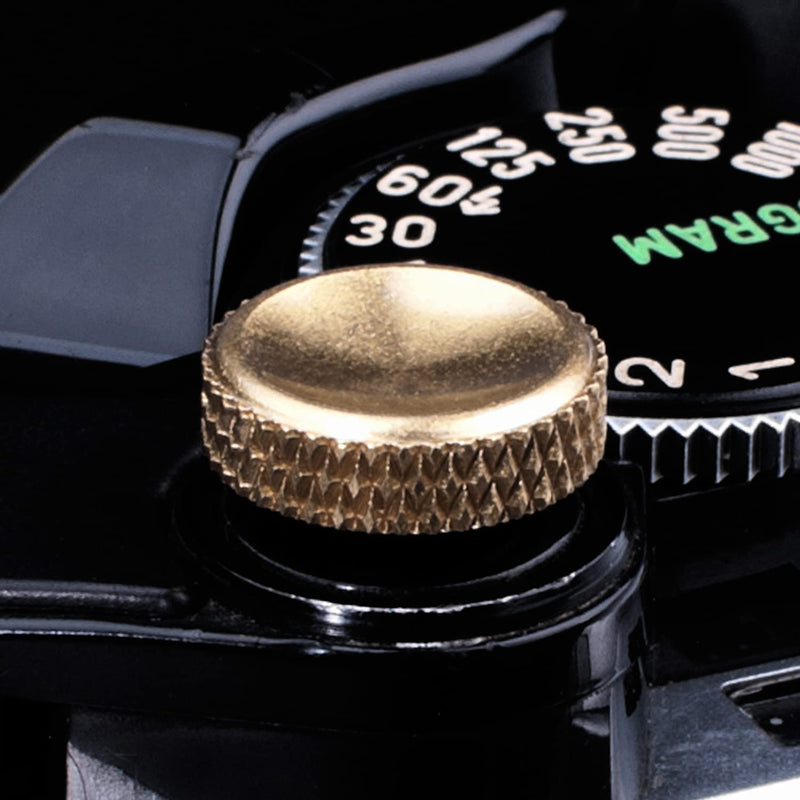 (2 Pack) PIBIETTN Camera Shutter Button, Copper Soft Shutter Release Button Compatible with Fujifilm Fuji Sony Leica Camera Release Button Golden