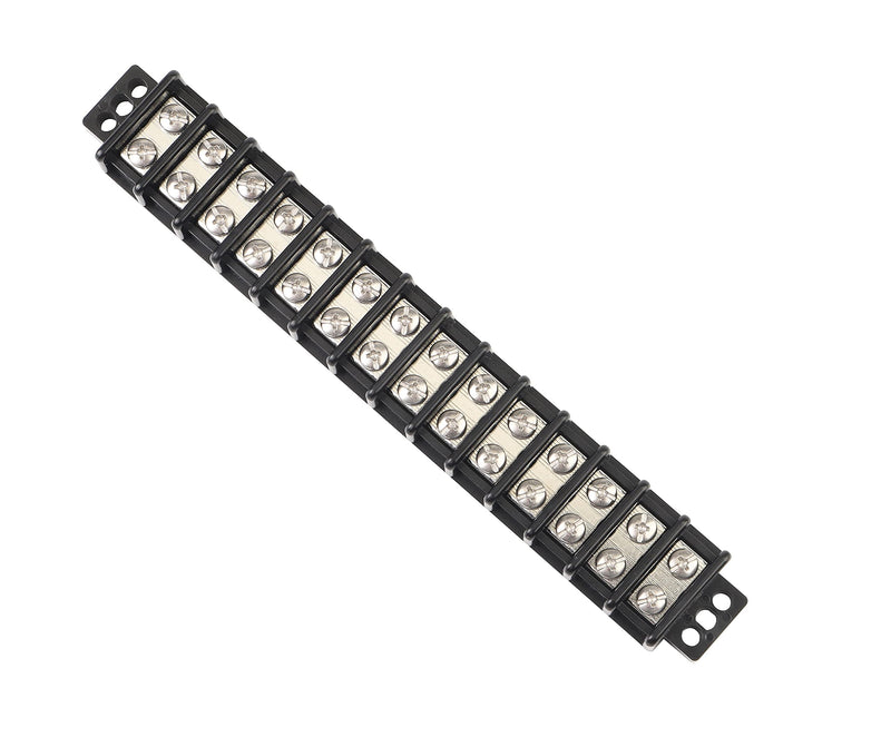 GLOSO TBD Double Row Stainless Terminal Blocks, Marine Grade, 10-22 AWG Cu, 30A/600V- 1 Pack, 14 Poles 14P 30A/600V, M4