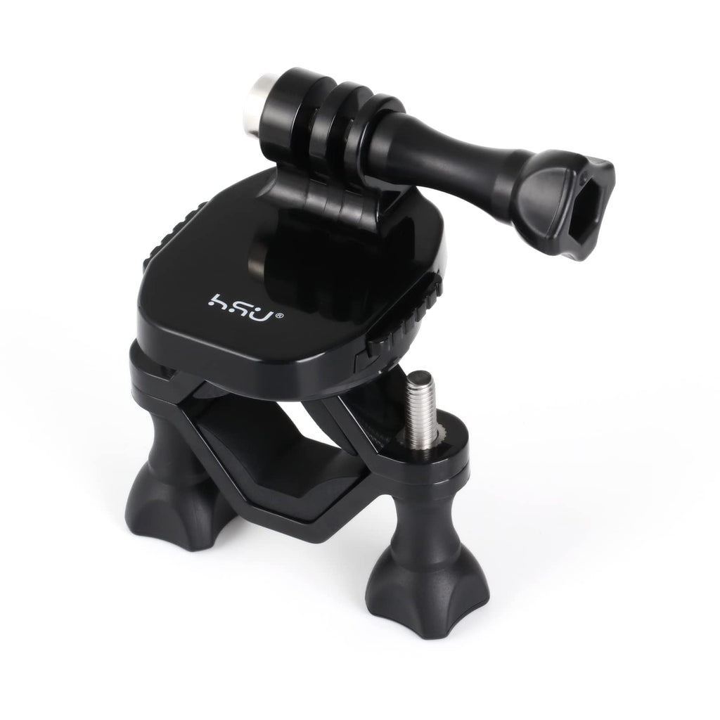 HSU Handlebar Seatpost Mount for GoPro Hero 10 9 8 7 6 5 4 3 with 360 Degree Adjustable Rotation and Cushioned Rubber Strip