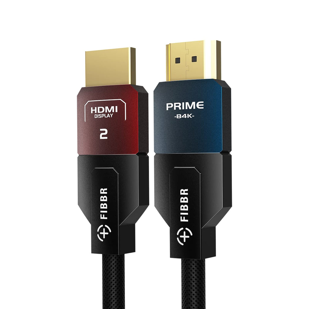 FIBBR 4K HDMI Cable, Ultra High Speed 18Gbps Nylon Braided HDMI 2.0 Cable Support 4K@60Hz 2K@144/165Hz Compatible with Fire TV, Playstation PS4 PS3 PC (4.92ft) 4.92ft