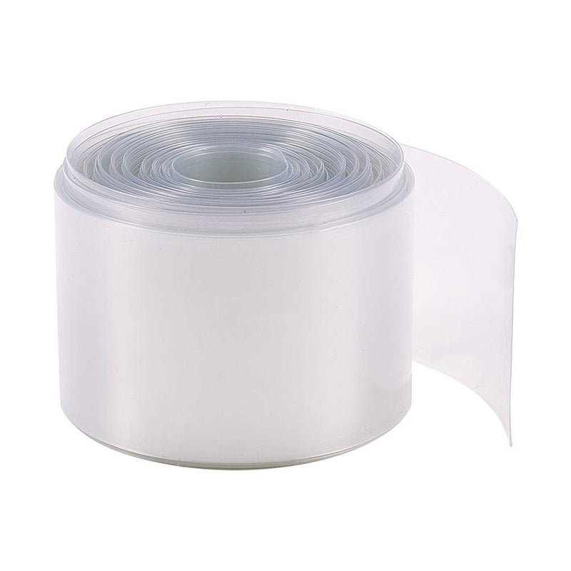 Auniwaig Battery Heat Shrink Tube PVC Heat Shrink Tubing Flat 40mm Width 8m Long for Big Battery Pack Power, Clear 1PCS