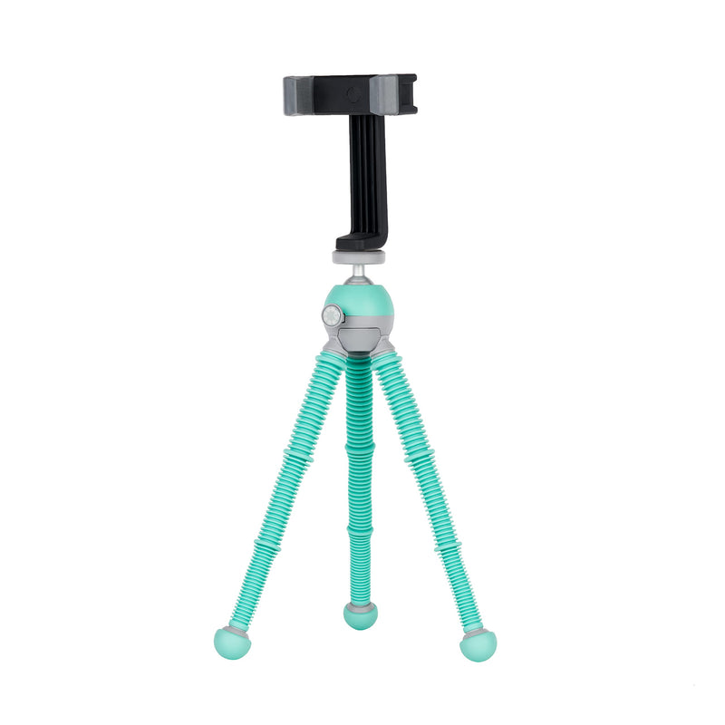 JOBY PodZilla Medium Kit, Flexible Tripod with Ball Head Included and GripTight 360 Phone Mount, for Smartphones and Compact Mirrorless Cameras or Devices up to 1 Kg, Blue Medium Kit Teal