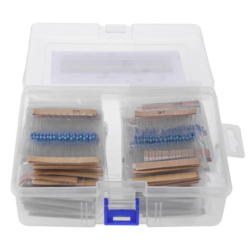 1460 Pcs 73 Values Resistor Kit 1 Ohm-1M Ohm with 1% 1/4W Metal Film Resistors Assortment