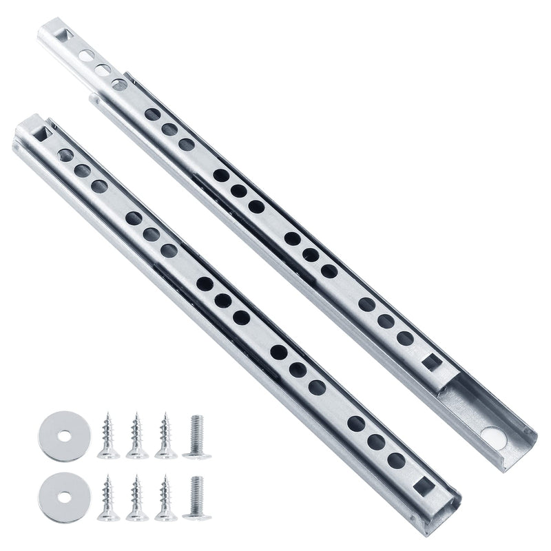 Uenhoy 1 Pair Drawer Slides 8.42" Full Extension Slide Track Rail Ball Bearing Two Way Drawer Slides (17mm x 214mm) 8.42"-1pair