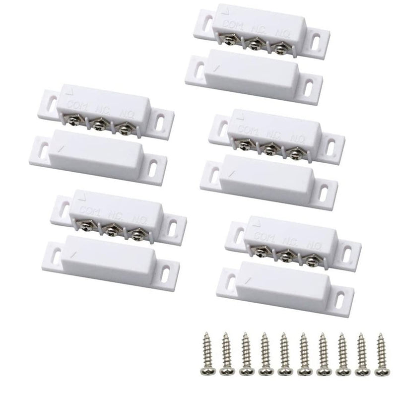 [AUSTRALIA] - jing Magnetic Reed Switch MC-31B NC & NO Surface Mount Door Window Alarm, Magneti Door Switch, Contact Sensor, for Home Security and Burglar Alarm Magnetic Reed Switch,Sets of 5 