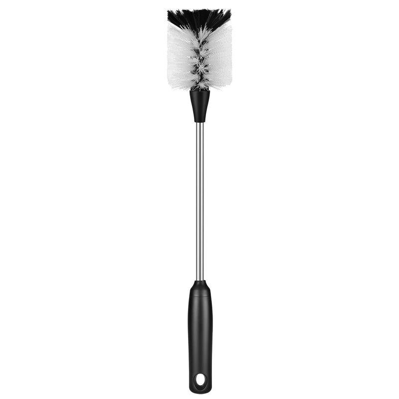 Purtribe Water Bottle Cleaning Scrubbing Brush, Stainless Steel Bottle Brush, Compatible with Sports Bottles, Tumblers, Water Cups, Coffee Mugs, Wine Decanters, Glasswares, Flat, 1 Pack (15 in) 15 Inch ( Pack of 1)