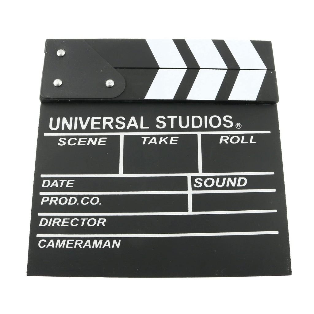 E-outstanding Movie Film Clap Shooting Props Black Wooden Board 20x20cm Director Film Movie Cut Wooden Clapboard
