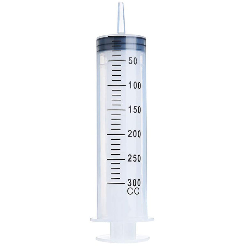 300ml Syringe Large Plastic Syringes Individually Sealed with Measurement for Multiple Uses, Scientific Labs, Measuring, Refilling, Oil, Feeding Pets, Watering Plants, (No Needle)