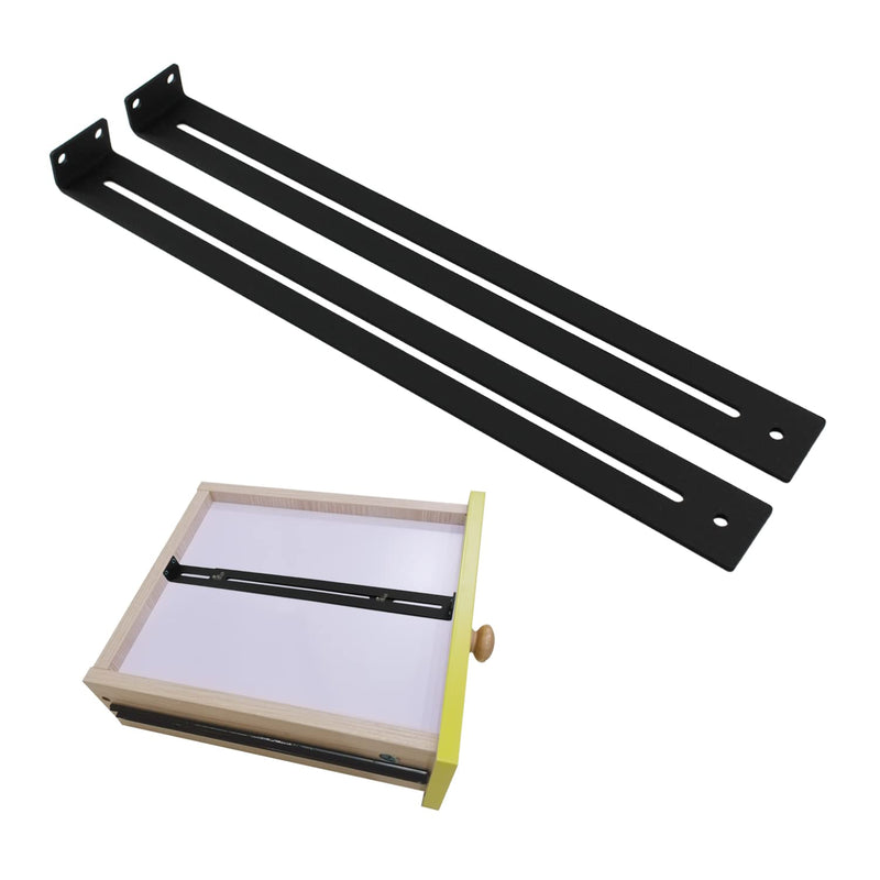 Wdwlbsm 2 Pack Drawer Repair Kit,Furniture Repair Accessories Brackets Middle Mount to Reinforce and Repair Wooden/MDF/Chipboard Drawers Cabinet - Heavy Duty Steel Hardware Includes Screws