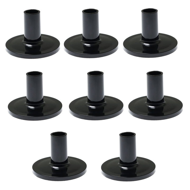 RLECS 8pcs Cymbal Sleeves Plastic Drum Sleeve Cymbal Stand Sleeves With Flange Base for Percussion Drum Set Parts, Black