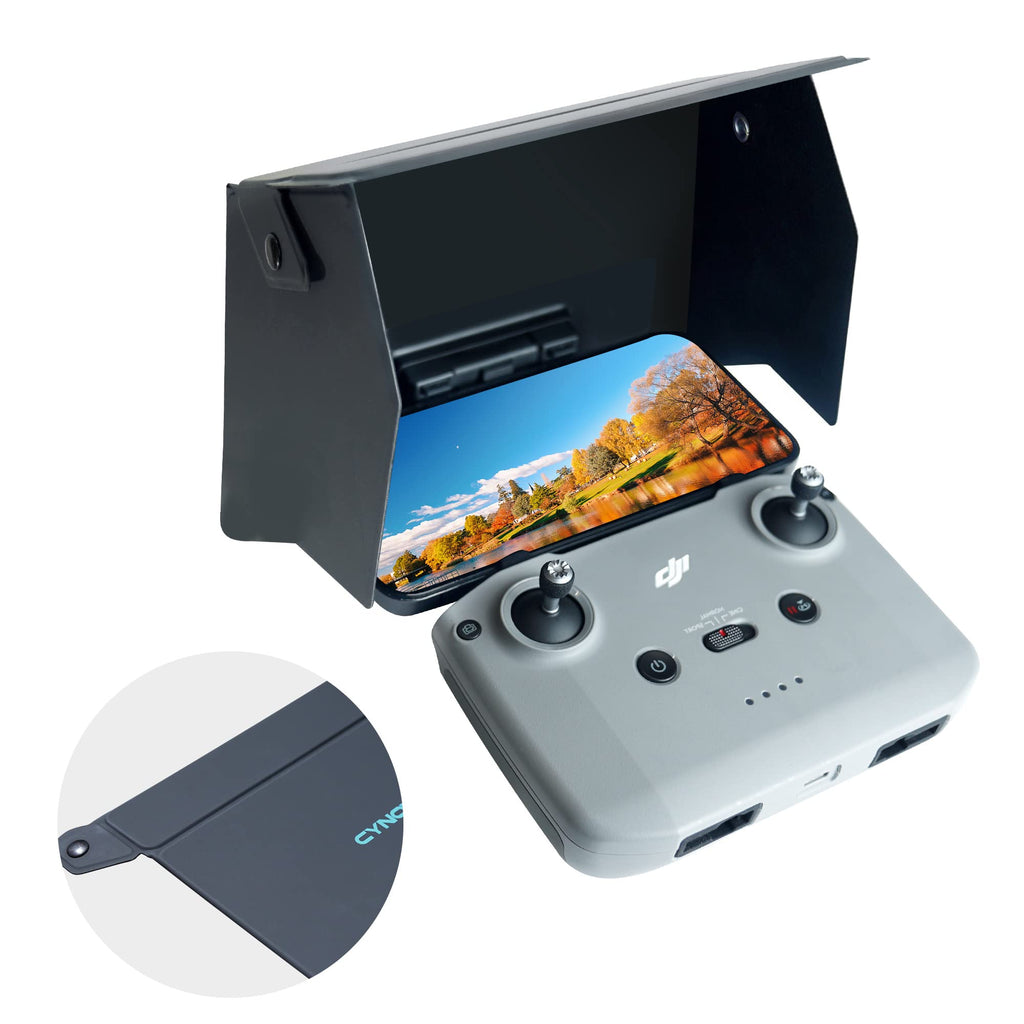 CYNOVA Sun Hood Sunshade for DJI Mavic 3/Mavic Air 2/ 2S, Controller Accessories DJI Mini 2 Sun Hood | Support 4.4-8.1inch Smartphone Screen| Drone Accessories Black