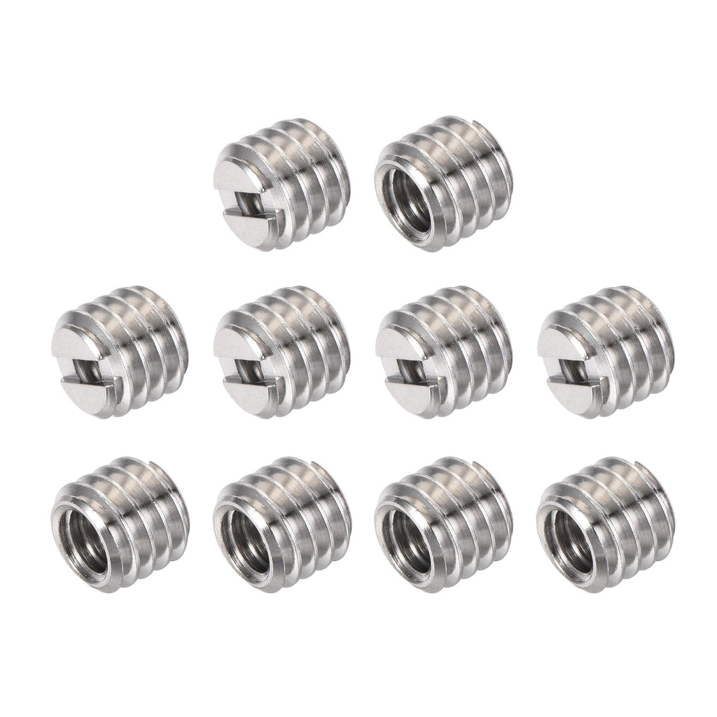 uxcell 1/4" Female to 3/8" Male Convert Screw Adapter 0.31" Height for Camera Tripod Alloy Steel 10Pcs
