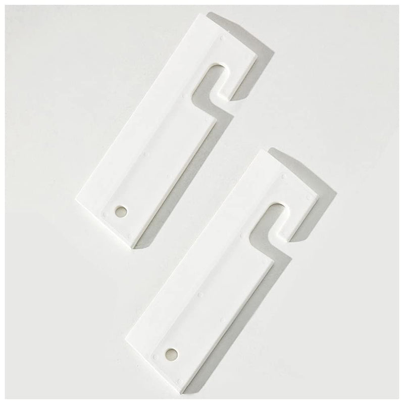 White Silicone Squeegee with Hanging Hole, Water Blade for Cleaning Kitchen Countertops Sink, Bathroom Shower Mirrors Glass, Car Windows Wiper Scraper, Flexible Waterblade Cleaner Tool, 2PCS 2