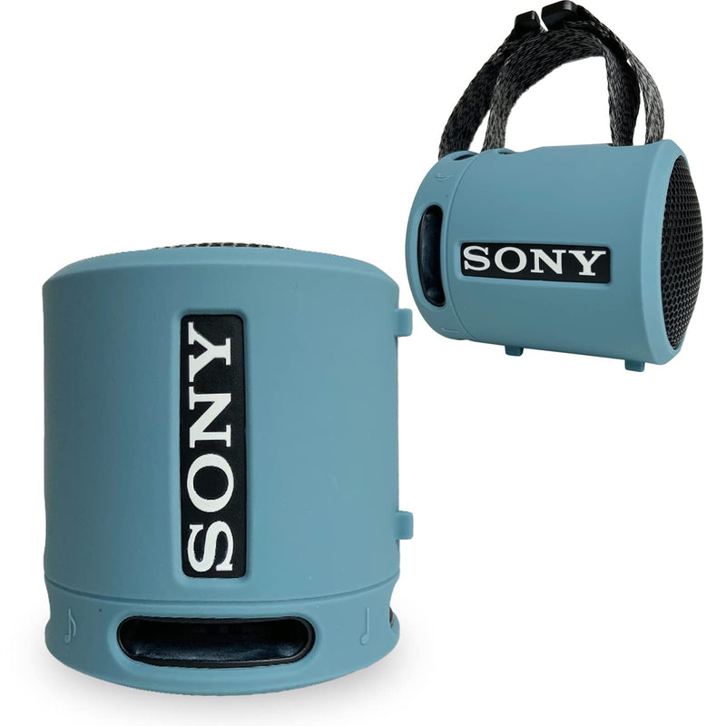 [AUSTRALIA] - Silicone Cover Case for Sony SRS-XB13 Extra BASS Wireless Portable Compact Speaker, Protective Skin Sleeve Shell for Sony SRS-XB13 Speaker Accessories (Light Blue) Light Blue 