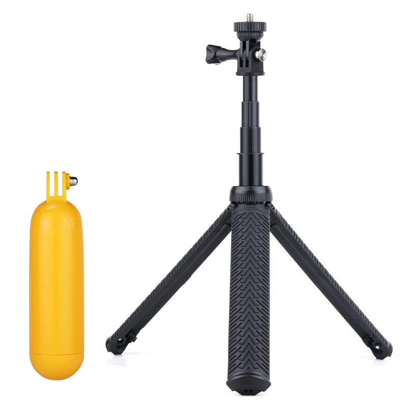 [AUSTRALIA] - YALLSAME Aluminum Selfie Stick Monopod for GoPro Hero 10 9 8 7 6 5 4 3 Max AKASO SJCAM DJI OSMO Action Camera with Floating Grip, Used as Extendable Telescoping Monopod Pole/Hand Grip/Tripod Stand Selfie Stick Monopod with Floating Grip 