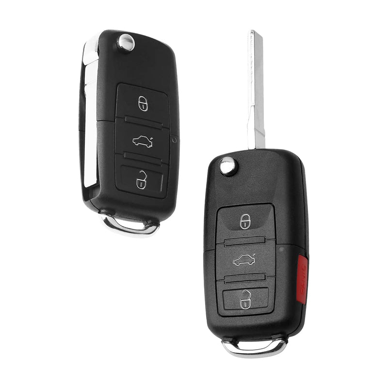 [AUSTRALIA] - OCESTORE 2Pcs Car Key Fob Keyless Entry Remote HLO1J0959753AM 3-btn Compatible with Beetle CC Golf GTI Passat Touareg 