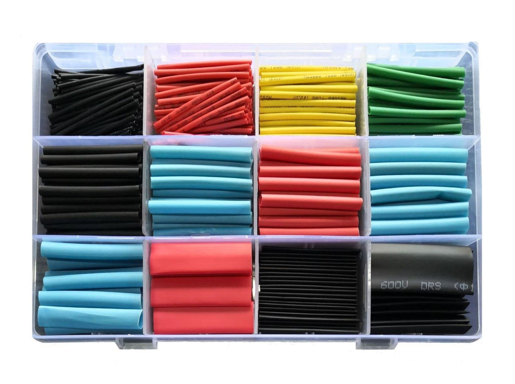 560 pcs Heat Shrink (2:1) Tubing Sleeves, Electrical Electronic Wire Cable Wrap Assortment Waterproof Electric Insulation Heat Shrink Tubing Kit with Plastic Case for DIY (5 Colors/12 Sizes).