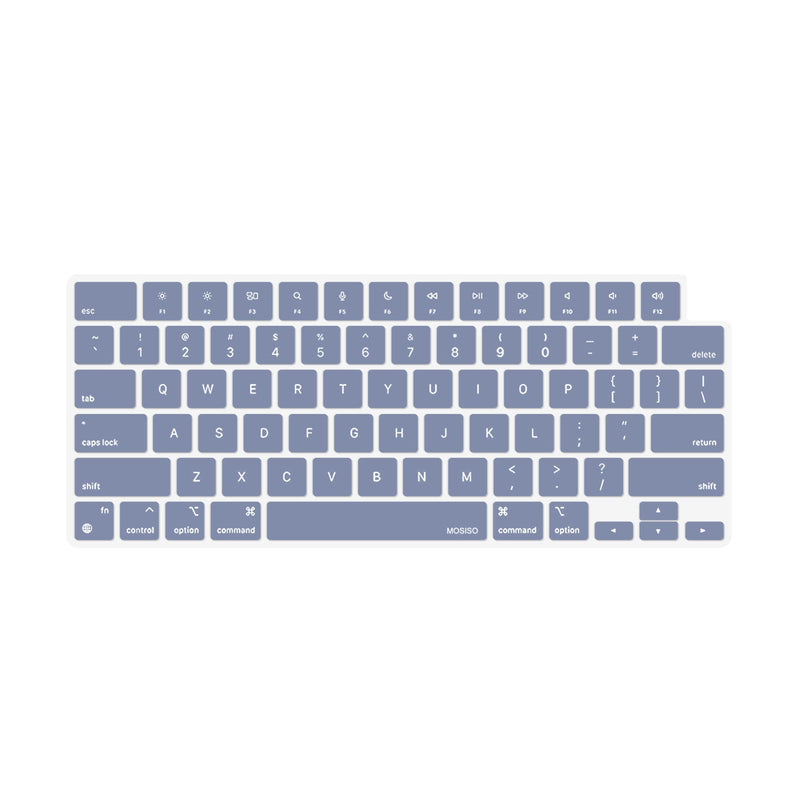 MOSISO Keyboard Cover Compatible with MacBook Pro 14 inch 2022 2021 M1 Pro/M1 Max A2442&Compatible with MacBook Pro 16 inch 2021 M1 Pro/M1 Max A2485,Protective Waterproof Silicone Skin, Lavender Gray