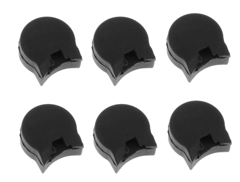 Jiayouy 6 Pack Rubber Clarinet Thumb Rest Cushion Protector for Oboe Clarinet Instruments Black